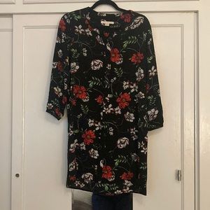 C&E Floral Black Dress